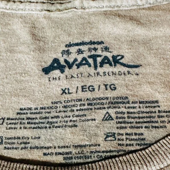 Avatar The Last Airbender Unisex T-Shirt Beige Cotton XL - Picture 3 of 8